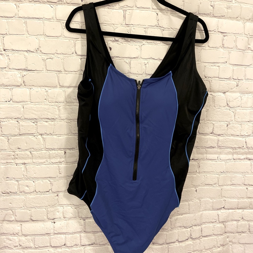 1X Blue/Black Swimsuit.